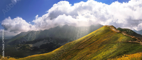 Naklejka panorama szczyt wzgórze europa