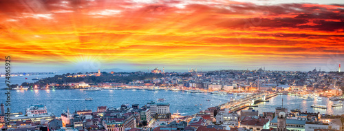 Obraz na płótnie azja turcja panorama woda miejski