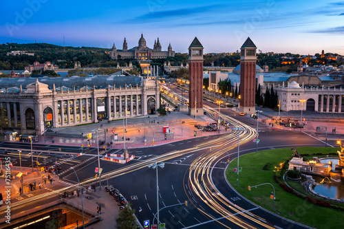 Fotoroleta zmierzch miasto narodowy hiszpania europa