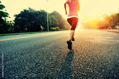 Naklejka azjatycki zdrowy jogging fitness
