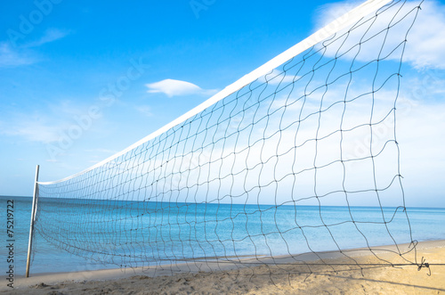 Fototapeta sport plaża siatkówka niebo morze