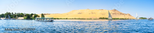Fotoroleta woda egipt roślina wzgórze pustynia