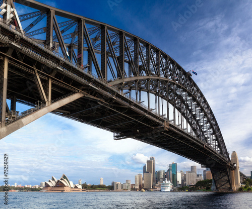 Naklejka australia most zatoka morze drapacz