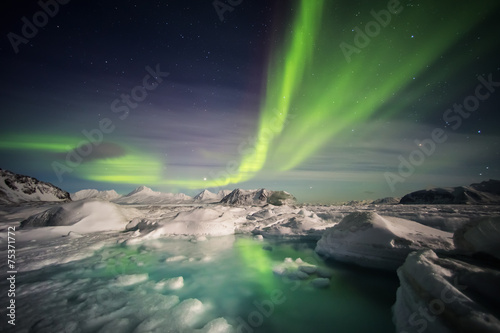 Fototapeta islandia pejzaż kanada gwiazda słońce