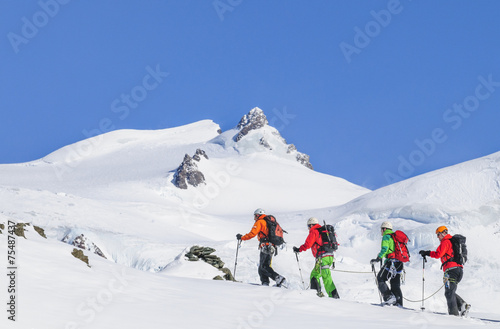 Fotoroleta szczyt śnieg słońce góra