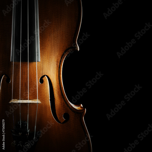 Plakat orkiestra muzyka skrzypce koncert sznur