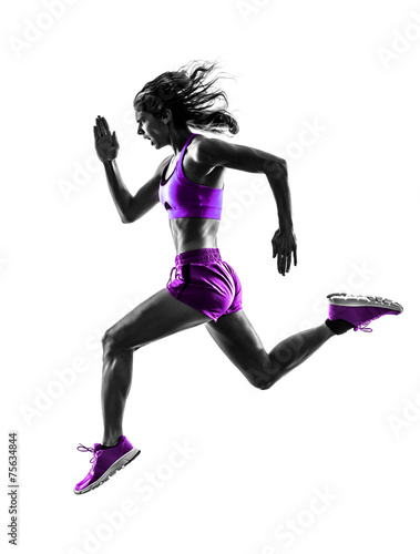 Naklejka sport kobieta jogging lekkoatletka