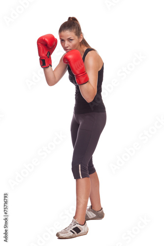 Fotoroleta kick-boxing dziewczynka fitness ludzie