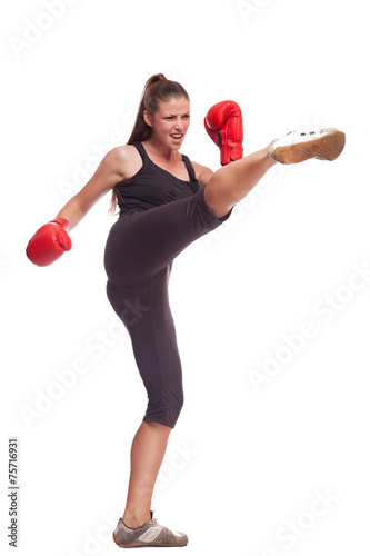 Fotoroleta boks sportowy ludzie sztuki walki świeży