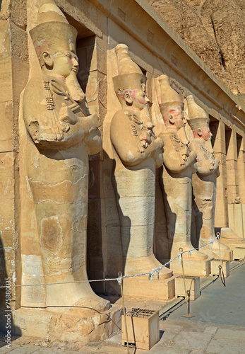 Fotoroleta dolina góra statua egipt
