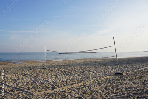 Plakat plaża brzeg sport wybrzeże lato