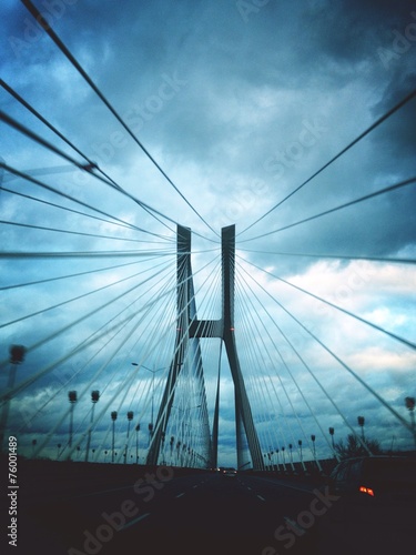 Obraz na płótnie niebo droga sztorm most wrocław