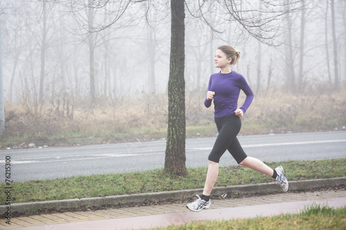 Fotoroleta ruch kobieta wellnes jogging lekkoatletka