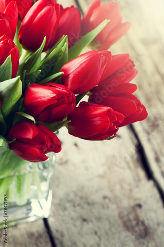 Naklejka kwiat tulipan bukiet natura miłość