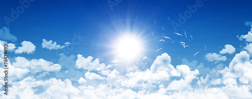 Naklejka zdrowie słońce panorama wellnes