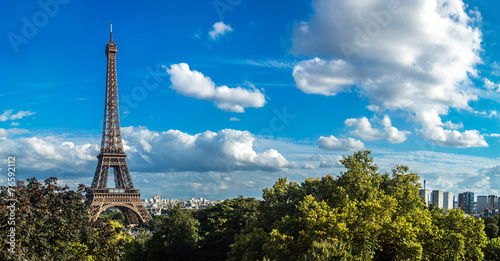 Fotoroleta widok pejzaż miejski panoramiczny wieża