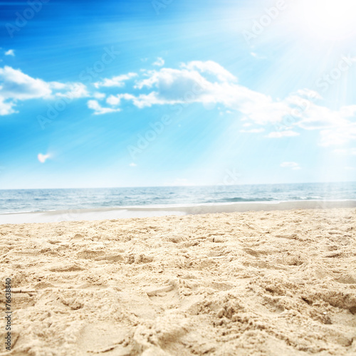 Plakat plaża słońce wybrzeże piękny
