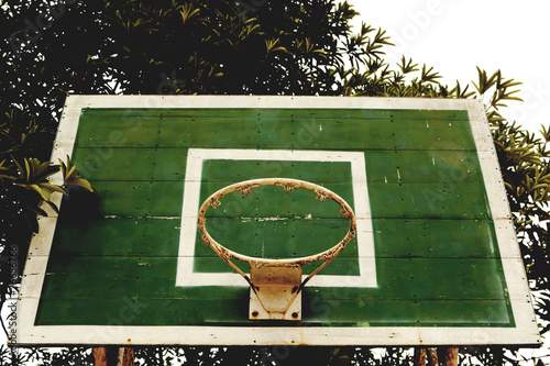 Fotoroleta koszykówka vintage park zabawa