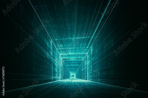 Plakat perspektywa droga tunel nowoczesny