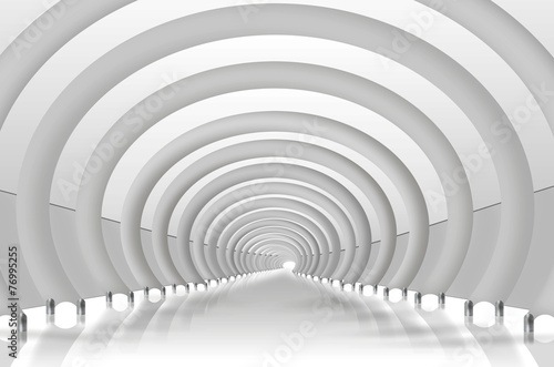 Naklejka nowoczesny tunel 3D architektura droga