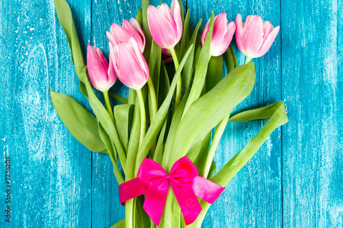 Fotoroleta lato bukiet retro tulipan