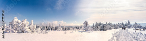 Obraz na płótnie krajobraz panorama narty droga śnieg