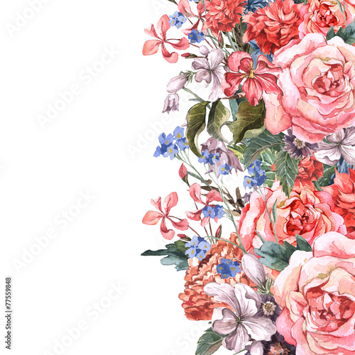 Plakat bukiet motyl dziki miłość kwiat