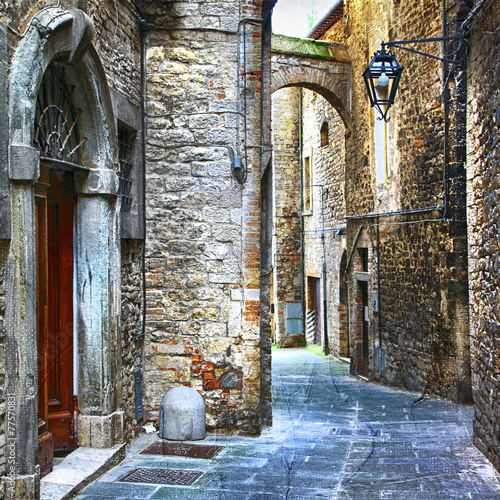 Obraz na płótnie wioska stary ulica widok architektura