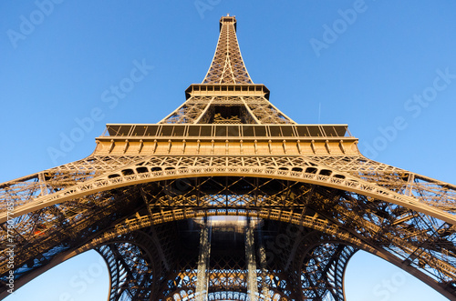 Naklejka francja wieża podróż