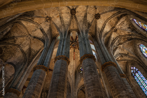 Obraz na płótnie antyczny hiszpania barcelona kolumna