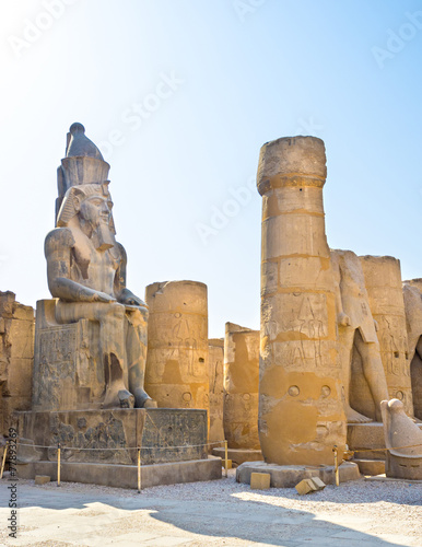 Naklejka drzewa egipt statua