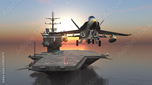Obraz na płótnie samolot transport odrzutowiec wojskowy