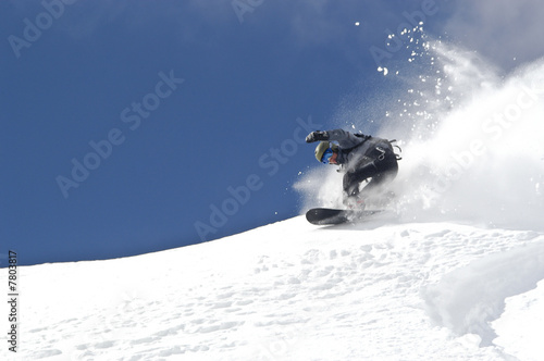 Fototapeta alpy snowboard słońce