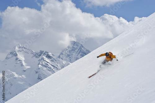 Fototapeta góra śnieg krajobraz sporty zimowe