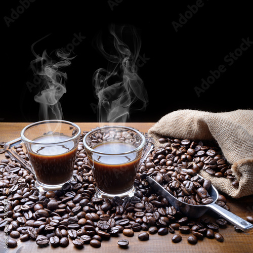 Naklejka włoski filiżanka expresso kawa