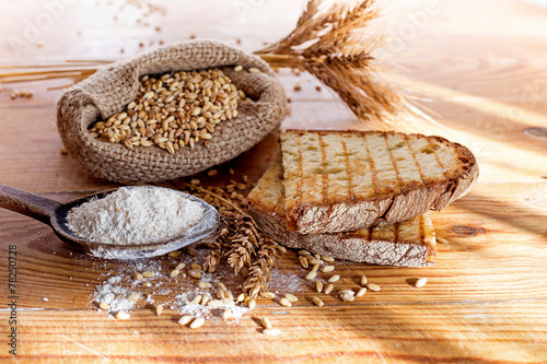 Naklejka rolnictwo zboże pszenica mąka