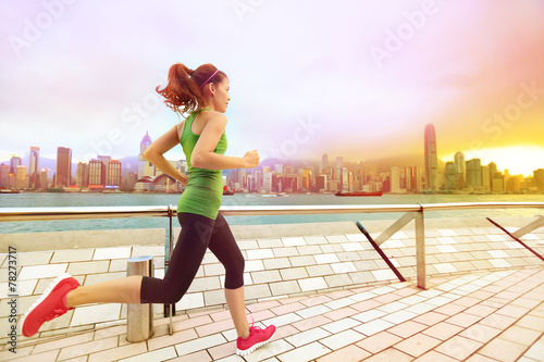 Plakat kobieta dziewczynka miejski fitness