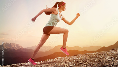 Fotoroleta lato fitness góra jogging