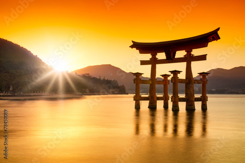 Naklejka świątynia azjatycki japonia azja