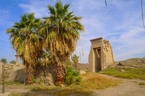 Plakat afryka świątynia pustynia egipt
