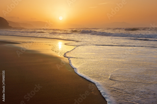 Obraz na płótnie słońce morze ludzie