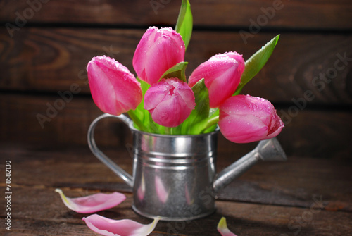 Fotoroleta bukiet natura tulipan