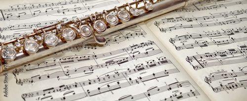 Naklejka muzyka sztuka flet