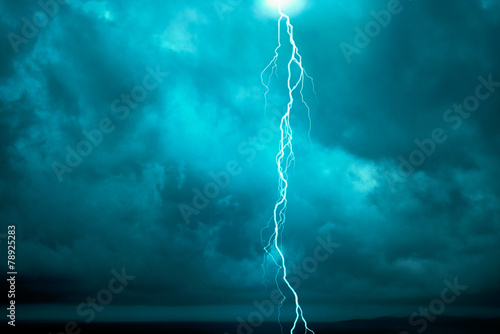 Fotoroleta natura niebo sztorm rygiel elektryczny