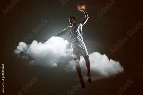 Naklejka koszykówka mężczyzna sport