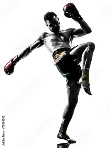 Plakat boks kick-boxing ludzie bokser