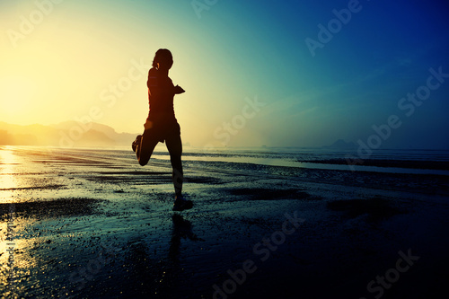 Plakat jogging witalność kobieta