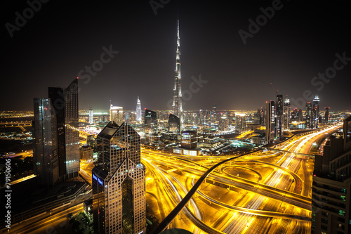 Plakat autostrada piękny arabian wieża