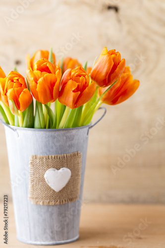 Naklejka tulipan kwiat bukiet kwitnący