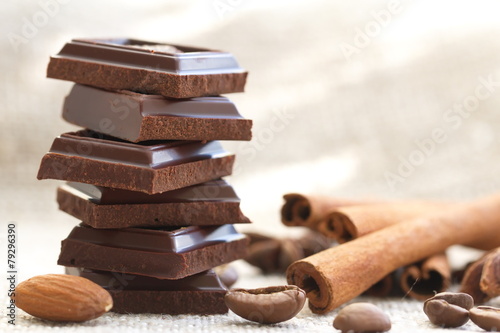 Fotoroleta czekolada kakao kawa